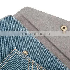 Wholesale Price Factory Strong Protect Pocket Jeans Leather Tablet Cover for Ipad thumbnail-6