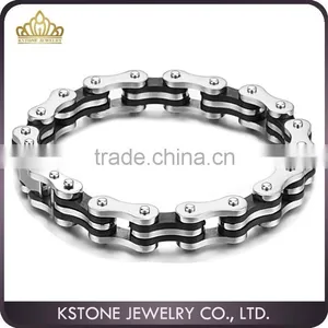 KSTONE 2015 New Fashion 316L Stainless Steel Silicone Bracelets for Man thumbnail-1