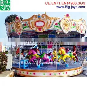 Mechanical Merry go Round Rocking Carousel Horse Amusement Kids Rides for Sale thumbnail-3