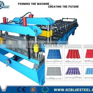 Used Metal Roof Tile Panel Roll Forming Machine, Metal Aluminum Step Roofing Tile Machine For Sale thumbnail-1