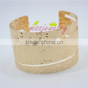 KC Gold Statement Punk Fashion Metal Hollow 0ut Wide Cuff Bangle Bracelets For Women Men for 2016 New Accessory thumbnail-1