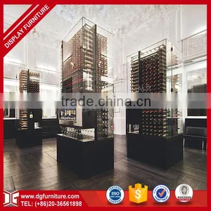 Led Light Commercial Free Standing Modern Wine Display Cabinet for Sale thumbnail-1