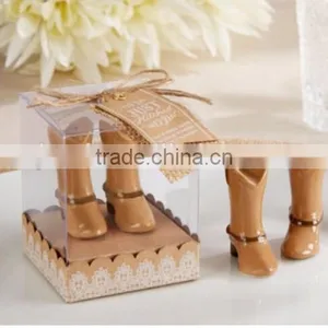 Just Hitched Ceramic Cowboy Boots Salt & Pepper Shakers Wedding Table Gift for Guests thumbnail-1