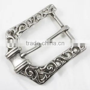 Western Antique Pin Style Unisex Flora Flower Belt Buckles thumbnail-3