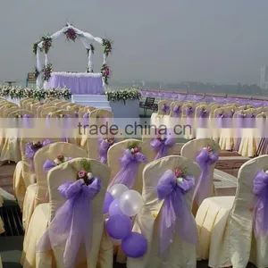 20*275cm In Stock Wedding Organza Cheap Wedding Chair Cover Sashes Sash Party Banquet Decoration Bow Colours thumbnail-2