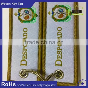 Cheapest and Best Quality Embroidery Twill Key Chain /laser Cut Key Tag thumbnail-3