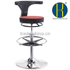 Modern Barber Chairs / Barber Stools With High Quality Chrome Round Bar Base thumbnail-1