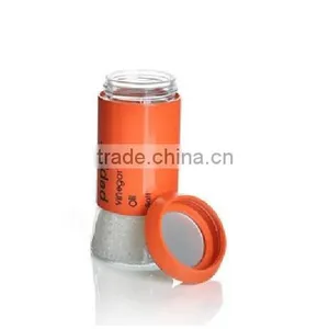 Glass Condiment Bottle With Stainless Steel Skin thumbnail-4