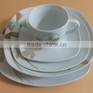 Elegance Porcelain Ceramic Square Dinner Sets Porcelain Tableware Dinnersets With Nice Flower Crockery Items Dinnerware Sets thumbnail-5