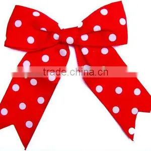 Porka Dots Satin Ribbon Bows Dot Decoration Bow for Dolls or Clothes Decorative Craft thumbnail-1