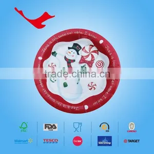 Christmas Party Round Printed Paper Plate for Fruit & Sweet thumbnail-1