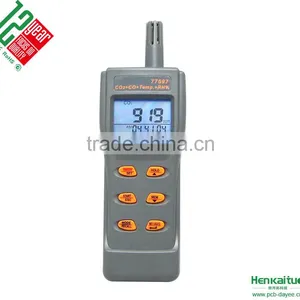 Multiple Function 3 in 1 Alarm Digital Air Quality Meter CO2 CO Gas Detector Temperature Humidity Meter Thermometer Hygrometer thumbnail-3