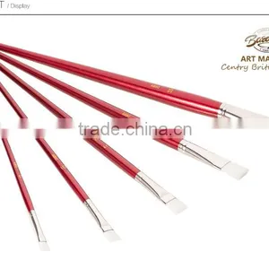 Wholesale Art Kid Paint Brush Set Artistic Painting 6pcs, Long Wooden Handle and Nylon Hair Paint Brushes for Art thumbnail-6
