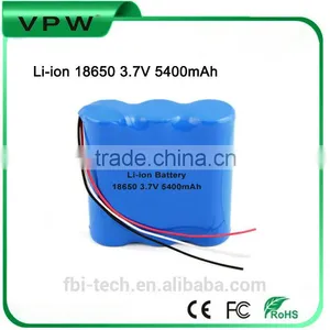 MSDS CE FCC ROHS Certificate Rechargeable 3.7V 5400mAh Li-ion Battery thumbnail-2