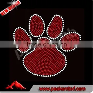 Hot Fix Crystal Bulldogs Rhinestone Transfer Motif Iron Ons for Clothing Wholesale Price thumbnail-3
