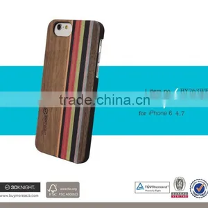Laser Engraving Mix Colored Wood Custom Design Wholesale Cell Phone Case For IPhone 6 Wooden Case thumbnail-3