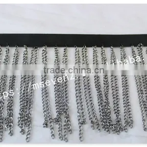 Fashion Look 8cm Width Ribbon Gold/silver Fringe Metal Trim for Bags thumbnail-2