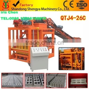Germany Technology High Quality QTJ4-26C Shengya Machinery Semi Automatic Concrete Brick/Paving Brick Making Machine Price thumbnail-1