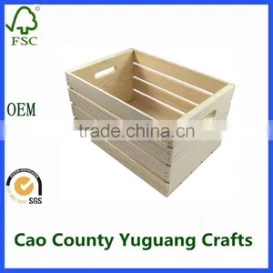 Cheap Wooden Crates Pine Wood Book Crates Unfinished thumbnail-1