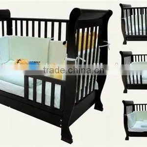EN716 Certified Multifunctional Solid Wooden Baby Cot Bed thumbnail-2