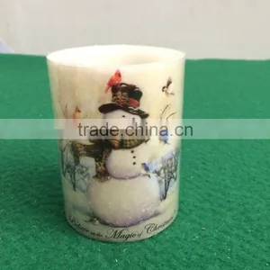 Flameless Led Candles Christmas Printing Led Pillar Real Wax Candles Christmas Led Candles thumbnail-4