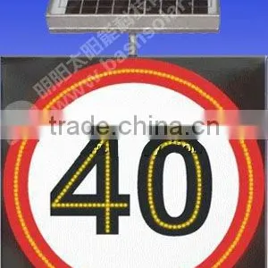 Solar Traffic Sign, Auto Recharge and Lighting thumbnail-1