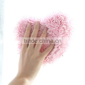 Cute Heart Microfiber Chenille Cleaning Sponge thumbnail-5