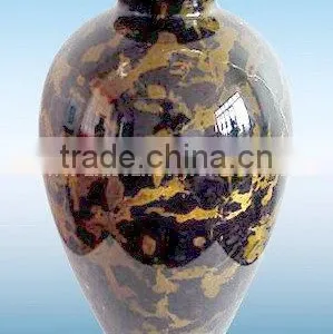 NATURAL BLACK AND GOLD MARBLE FLOWER VASES thumbnail-5