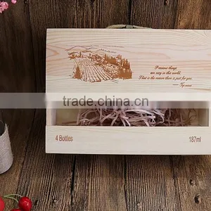 Wooden Wine Box With Handle thumbnail-4