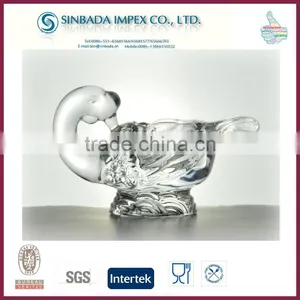 Factory Supply High Quality Glassware Swan Candle Holder thumbnail-1