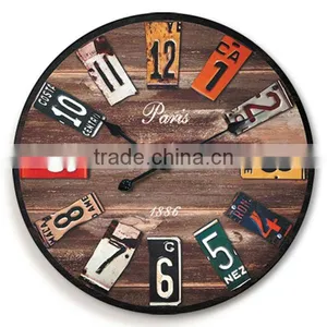 24" Wooden Wall Clock Wholesale thumbnail-1