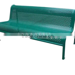 High Backed Outdoor Metal Resting Bench thumbnail-6