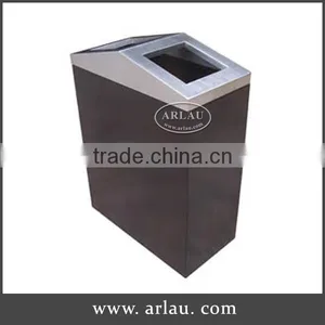 Arlau Outdoor Steel Metal Mall Waste Bin thumbnail-1