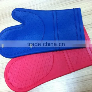 Silicone Cooking Oven Gloves With Quilted Liner Heat Resistant Grill Mitt BBQ thumbnail-1