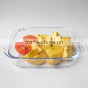 Square High Borosilicate Glass Baking Tray for Microwave thumbnail-2