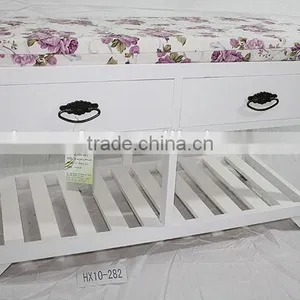 New Hand-woven Solid Wood Bathroom Modern Shoe Cabinet thumbnail-3