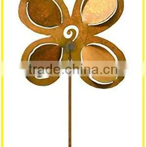 Wholesale Metal Yard Art Open Star Hand Heart Decorative Wrought Iron Garden Stake Outdoor Decoration thumbnail-1