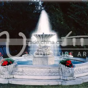 Garden Decoration Hand Carved Natural Marble Water Fountains for Sale thumbnail-4