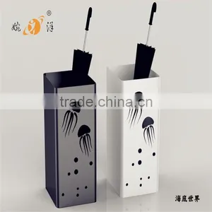 Handmade Hotel Indoor Round Hollow Design Metal Umbrella Stand Holder thumbnail-2