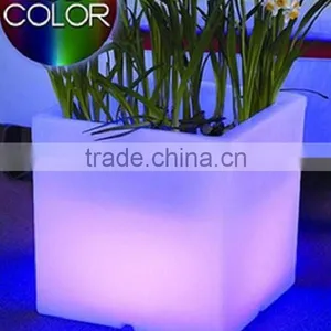 Plastic LED 16 Colors Changing Glowing Cubic Tank Ice Pot for Wine / Beer / Decor thumbnail-1