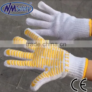 NMSAFETY 10g Pvc Rubber Dotted Cotton Work Gloves Top Fit and Dotted Gloves thumbnail-1