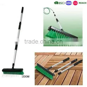 BSCI Deachable Handle Flow Water Garden Broom, Factory PAHS Deck Brush for Garden and Outdoors, Garden Decks Floor Cleaner thumbnail-1