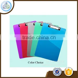 High Transparent Color Flexible Plastic Clipboard thumbnail-1