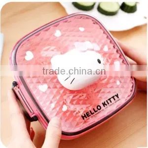 Cute Cartoon Microwaveable Double Layer Plastic Bento Lunch Box Spoon,hot New Product for 2015,CUSTOM Plastic Lunch Box Supplier thumbnail-3