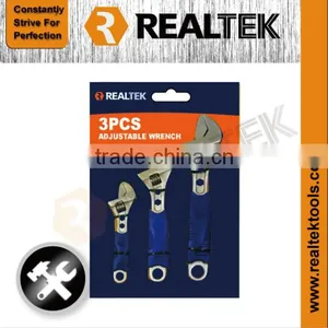 3pcs Adjustable Wrench Monkey Spanner Set With Hole thumbnail-1