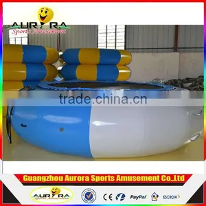 High Quality Ocean Inflatable Water Trampoline Inflatable Floating Island for Sale thumbnail-1