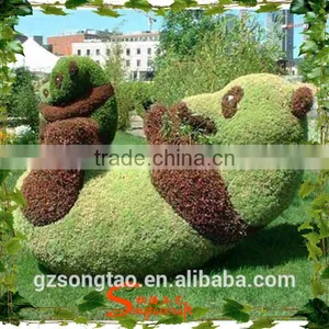 Home Designs Artificial Plant Vertical Garden With Panda Topiary thumbnail-3