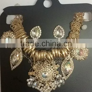 Brand Fashion Large Crystal Stone Alloy Charms Necklaces thumbnail-5