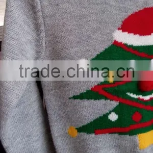 (KS016) Hot Ugly Childrens Knitting Patterns Christmas Sweater thumbnail-2