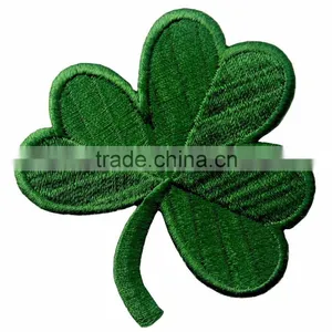 Irish Clover Dark Green Embroidered Emblem Lucky Shamrock Iron On Sew On Ireland Patch thumbnail-4